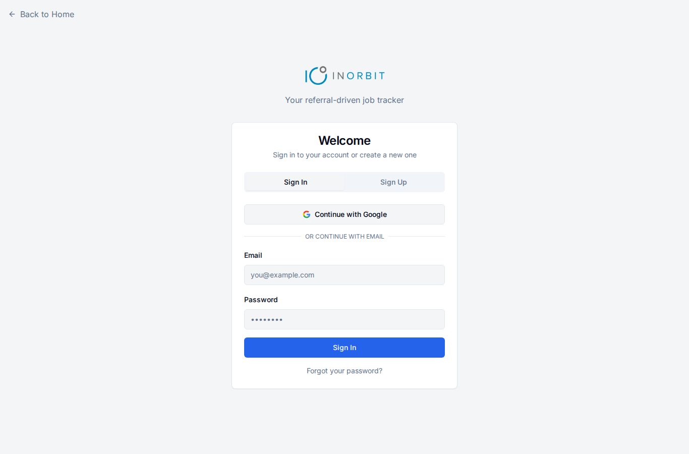 auth — desktop screen
